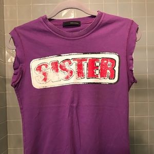 DSQUARED Sleeveless violet SISTER sample tank